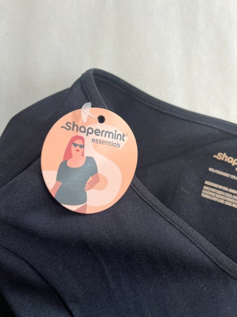 Shapermint Essentials Black Short Sleeve Shaping Tee 3XL NWT - Picture 7 of 12